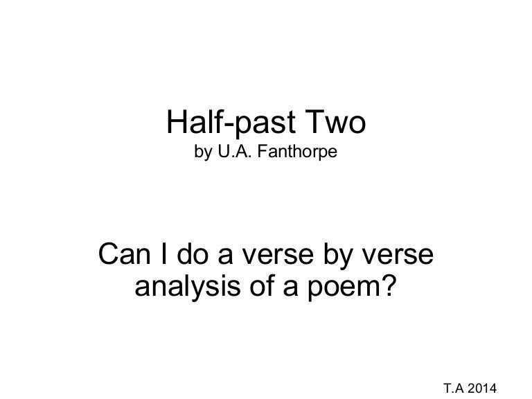 Half past two by U. A Fanthorpe