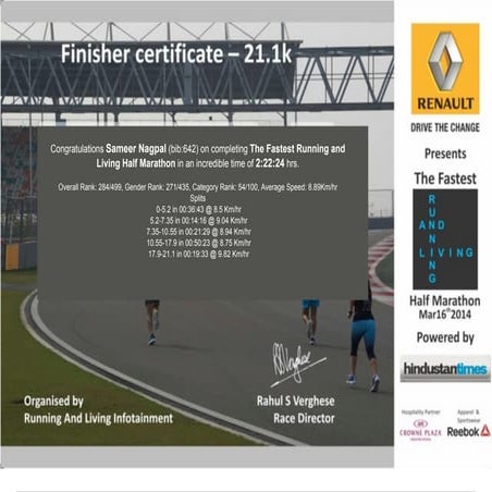 Half marathon certificate 16032014 | PDF