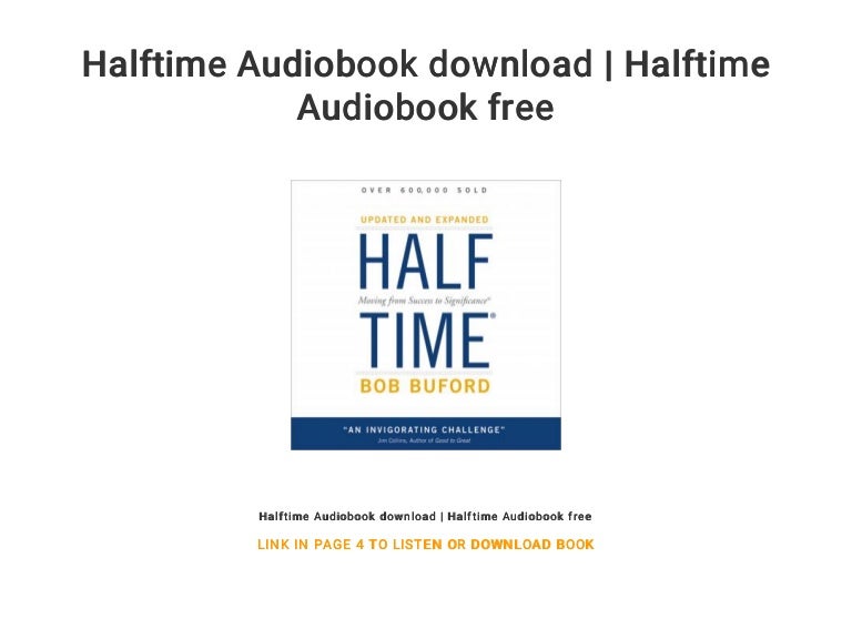 Halftime Audiobook download Halftime Audiobook free