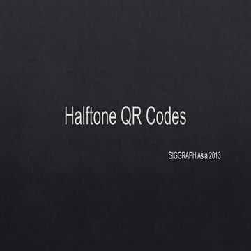 Halftone QR Codes