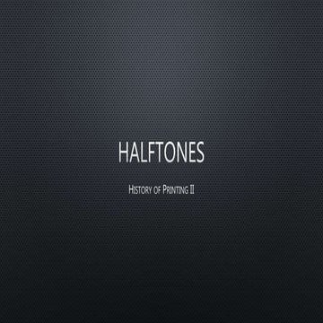 Halftones