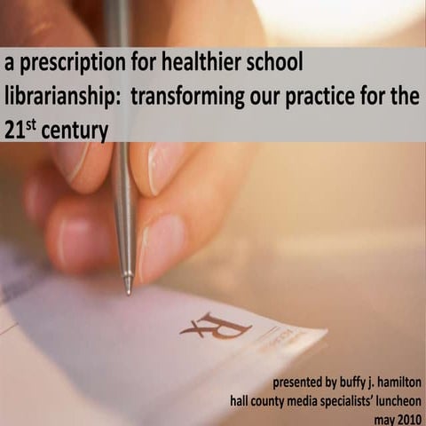 A Prescription for Healthier School Librarianship: Transforming Our Practice ...