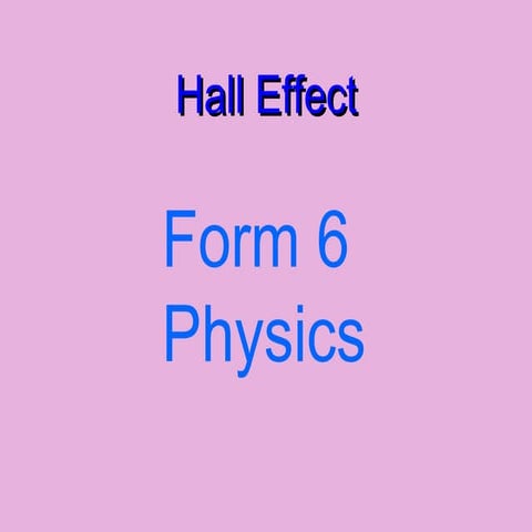 hall effect