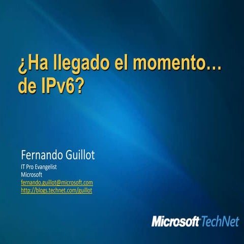 Ha Llegado El Momento De I Pv6