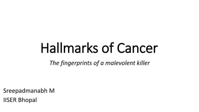 Hallmarks of Cancer - Classical vs Metabolic approach