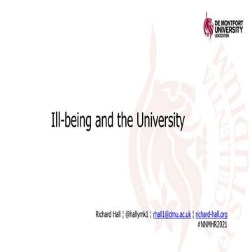 ill-being and the University