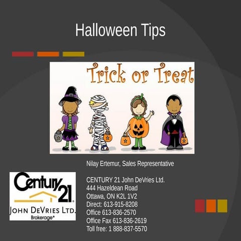 5 Tips For A Safe Halloween | PPTX