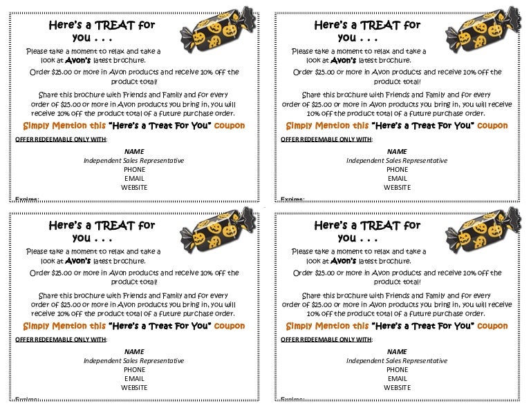 HALLOWEEN TREAT COUPON Here Is A Treat for You Coupon