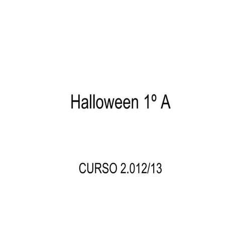 Halloween 1º a
