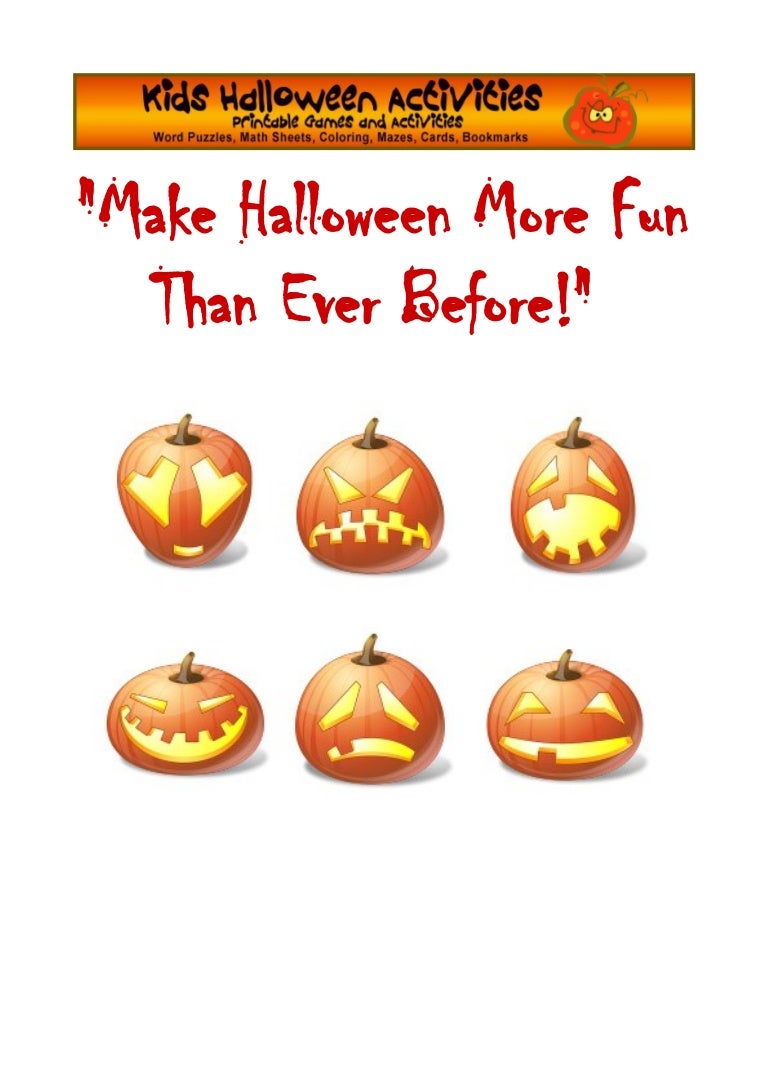 Halloween activities for kids