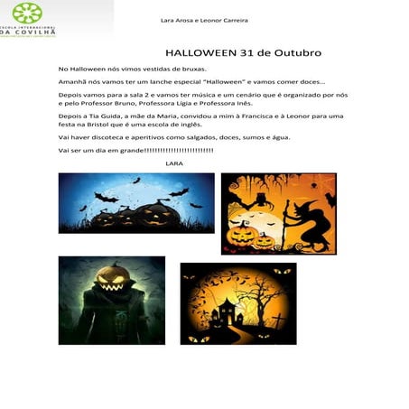 Halloween lara leonor 4 ano