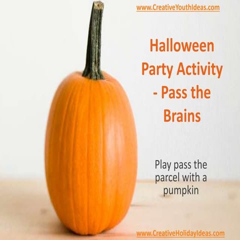 Halloween Party Activity - Pass the Brains
