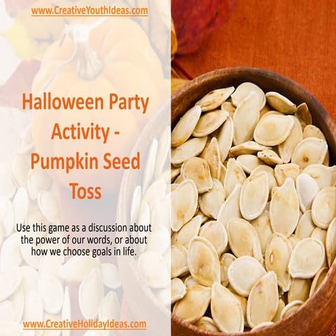 Halloween Party Activity - Pumpkin Seed Toss