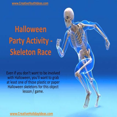 Halloween Party Activity - Skeleton Race