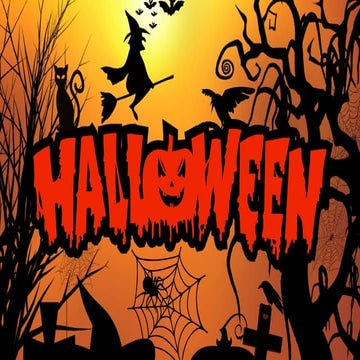 Simple Halloween Presentation for Young Kids Learning English