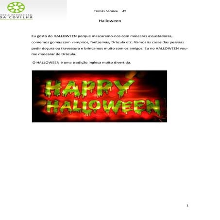 Halloween tomas 4º
