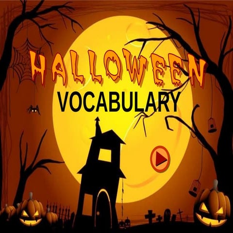 Halloween Vocab PPT.pptx to help students learn new words. | PPTX