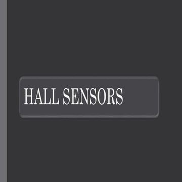 Hall sensors/working of hall sensors /hall effet ,
