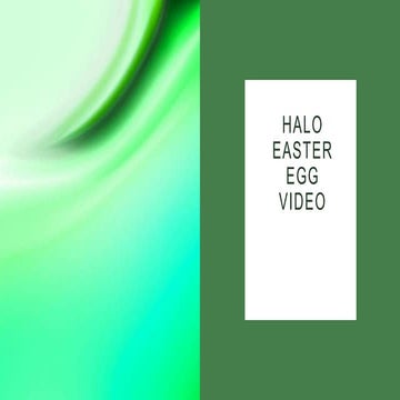 Halo easter egg video