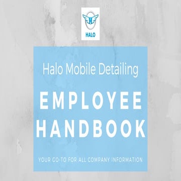 Halo Mobile Detailing Company Handbook