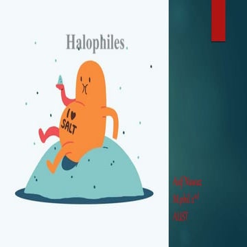 Halophiles their systemm and applications