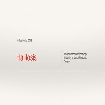 Halitosis