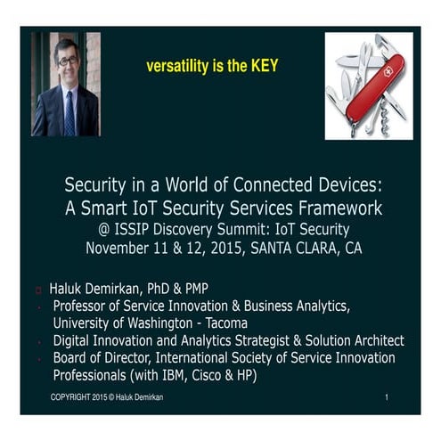 CyberSecurity in a World of Connected Devices: IoT Security