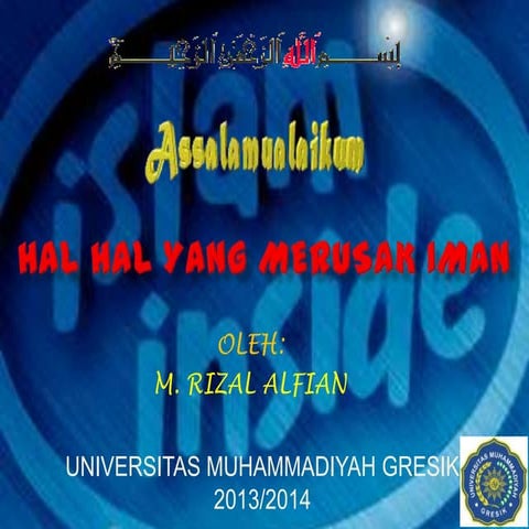 Hal yang merusak iman