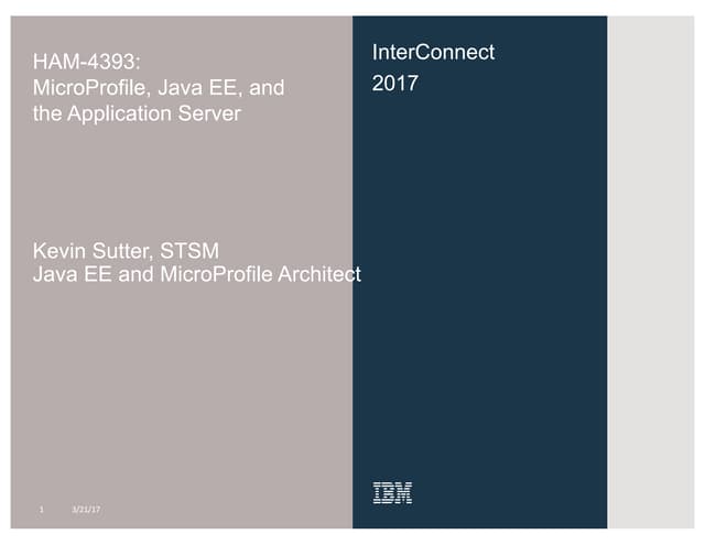 Ham 4393-micro profile, java ee, and the application server
