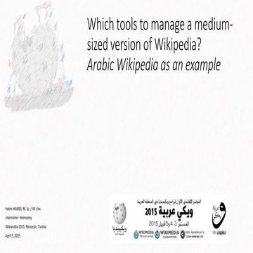 Which tools to manage a medium-sized version of Wikipedia? Arabic Wikipedia a...
