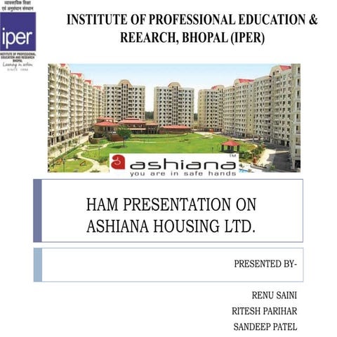 Company Analysis On Ashiana Housings
