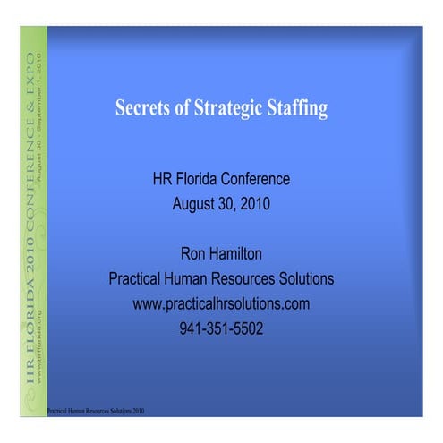 Hamilton - Secrets of Strategic Staffing