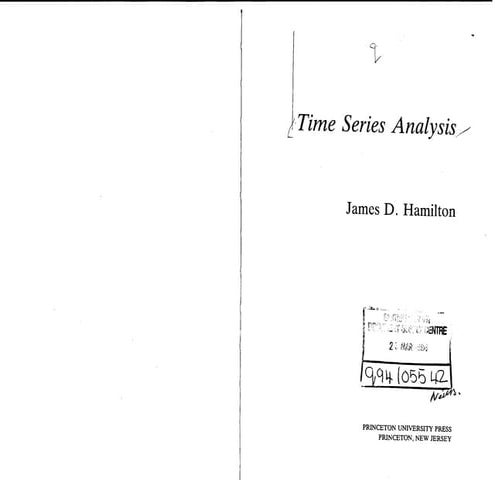 Hamilton 1994 time series analysis