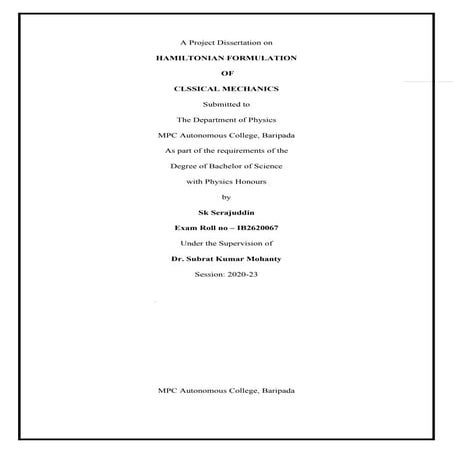 Hamiltonian formulation project Sk Serajuddin.pdf