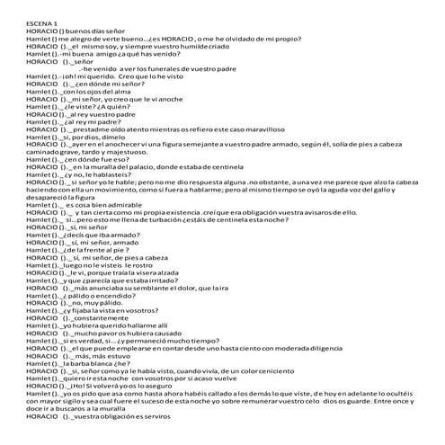 Cuatro escenas de Shakespeare | DOCX