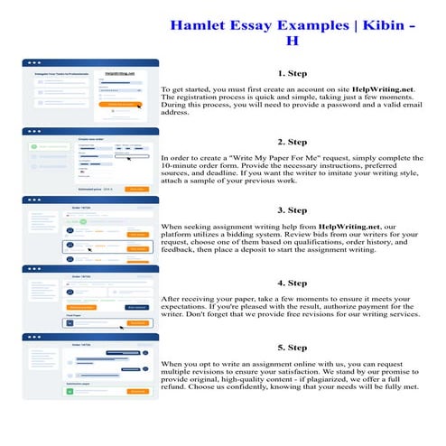 Hamlet Essay Examples  Kibin - H. Online assignment writing service.