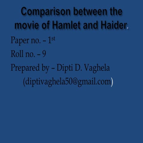 Hamlet with haider