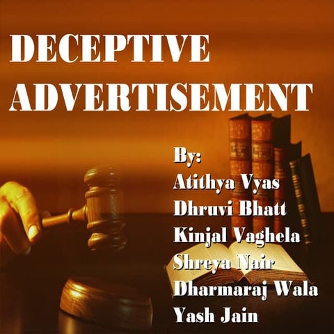 Deceptive Advertising