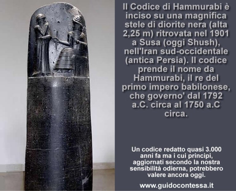 Differenza Tra Il Codice Di Hammurabi E La Costituzione Italiana Il codice di Hammurabi