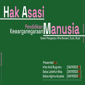 Pengertian HAM, Konteks HAM, dan Studi kasus pelanggaran HAM di bulan Septemb...