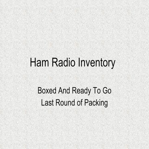 Ham Radio Inventory Batch 4 | PPT
