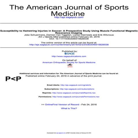 Hamstrings injuries | PDF
