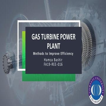 Method to improve the Efficiency of Gas Turbine Power Plant