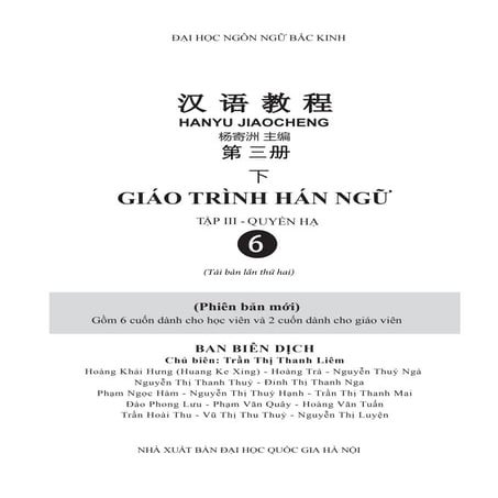 Doc thu Giao trinh Han ngu 6 (Tap 3 - Quyen Ha)