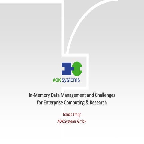 Lecture about SAP HANA and Enterprise Comupting at University of Halle