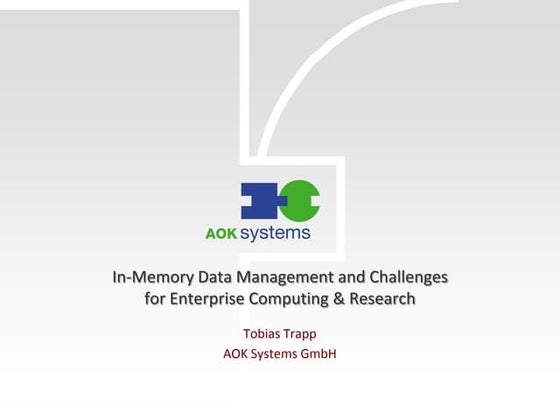 Lecture about SAP HANA and Enterprise Comupting at University of Halle