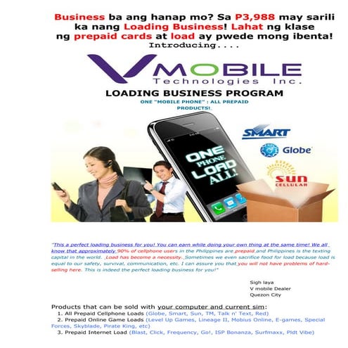 BE A VMOBILE DEALER NOW!!!