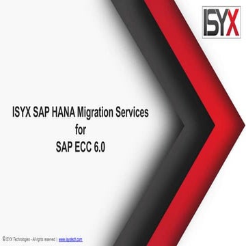 ISYX HANA MIGRATION SERVICES