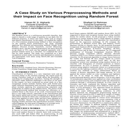 a case study on various preprocessing methods and their impact on face recogn...