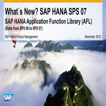 HANA SPS07 App Function Library